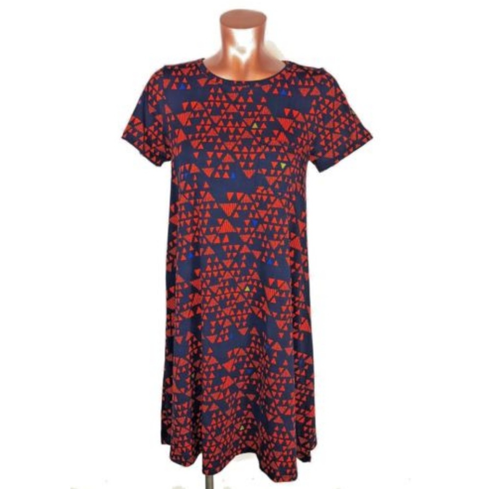 LuLaRoe Carly Dress High-Low Geo Print XS